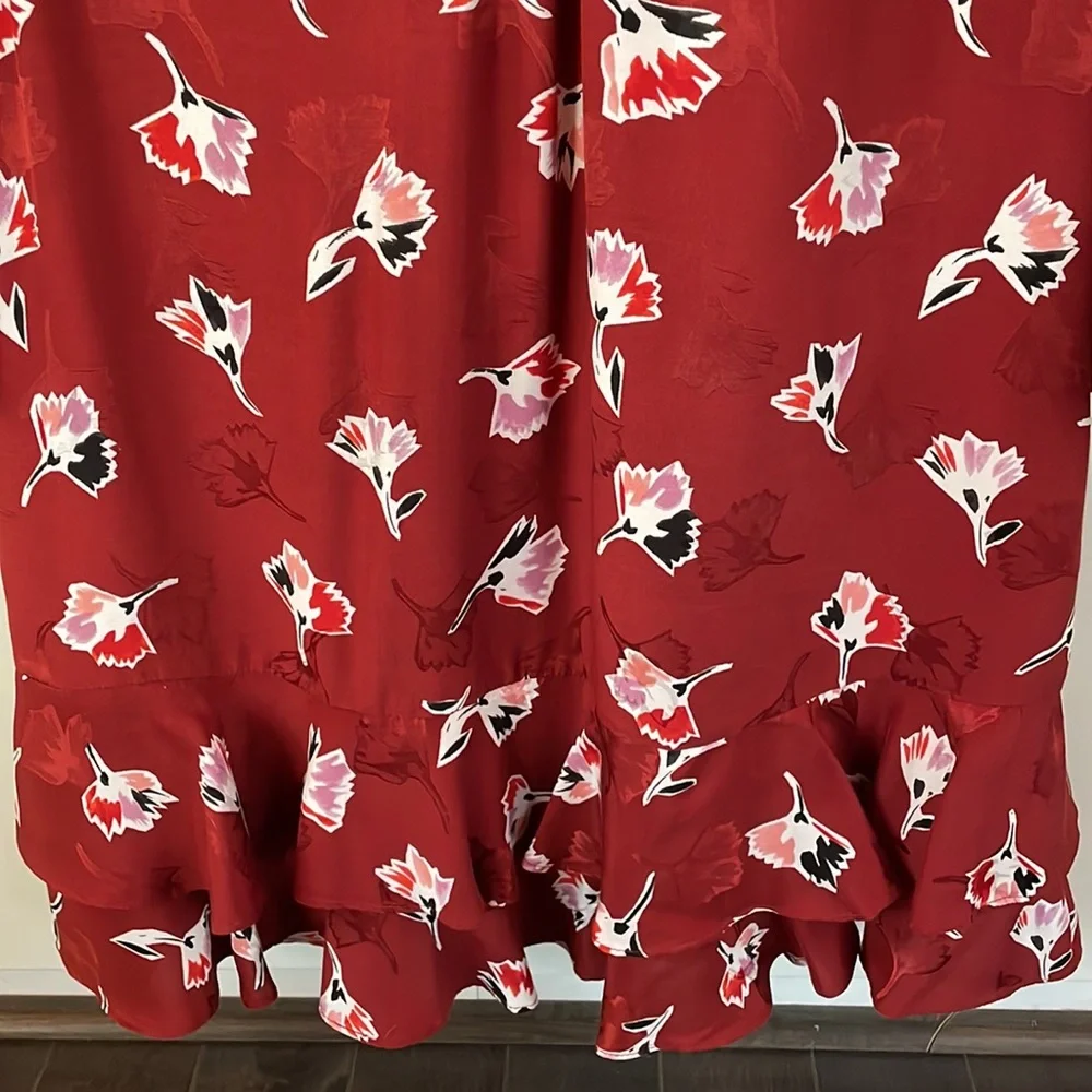 Rebecca Taylor Dress Paintbrush Floral Silk Blend Lined, Size 4 - Picture 6 of 16